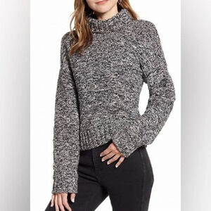 Rebecca Minkoff Montana Marled Cotton Blend Turtleneck Sweater size XS